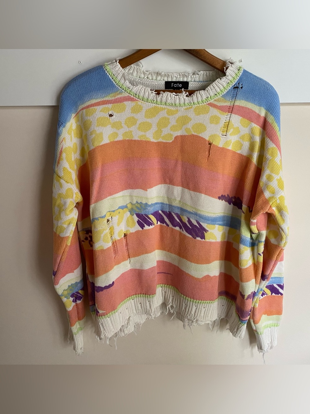 Fate Sweater Distressed Cotton Medium